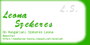 leona szekeres business card